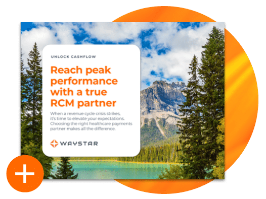 Thumbnail image of the cover of the "Reach peak performance with a true RCM partner" ebook with a mountain on the cover