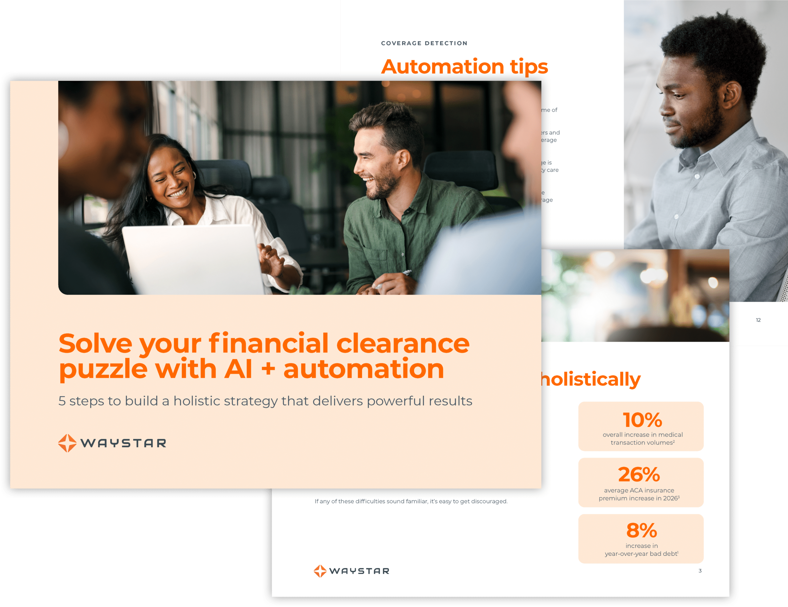 Thumbnail image of the cover and table of contents of the ebook: Solve your financial clearance puzzle with AI + automation